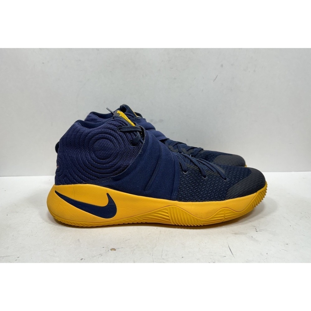 Nike Kyrie 2 Cavs Midnight Navy Yellow Mens Sz 12 Basketball Shoes 819583-447